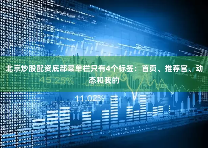 北京炒股配资底部菜单栏只有4个标签：首页、推荐官、动态和我的